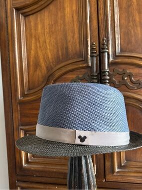 Disney paper weave men's hat. Panama style Mickey Hat